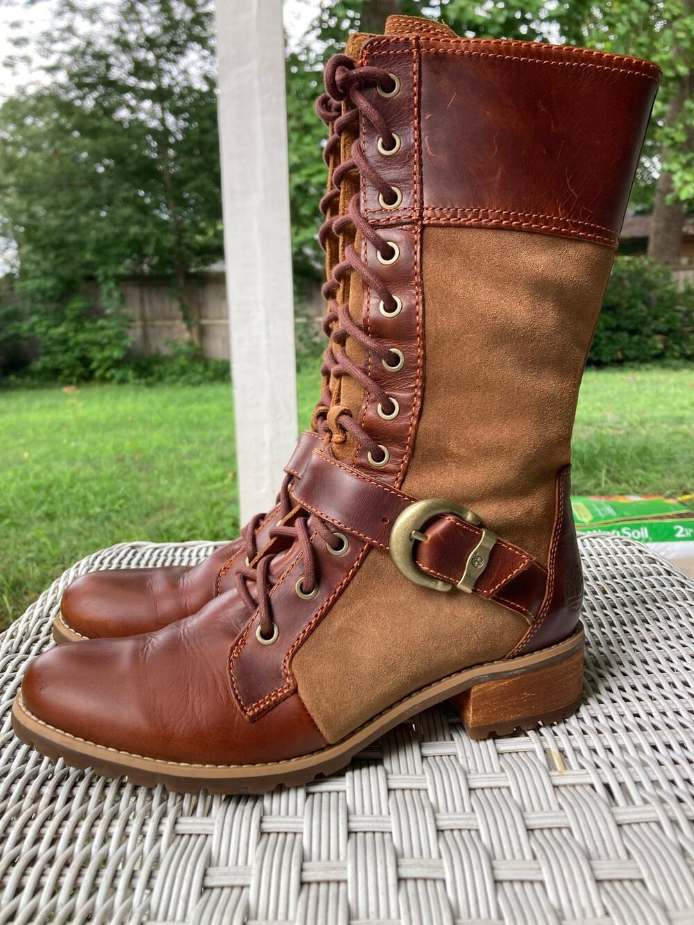 Timberland - Earthkeepers Bethel Buckle Mid Boots Fall/Boho/Combat Lace Boots-8